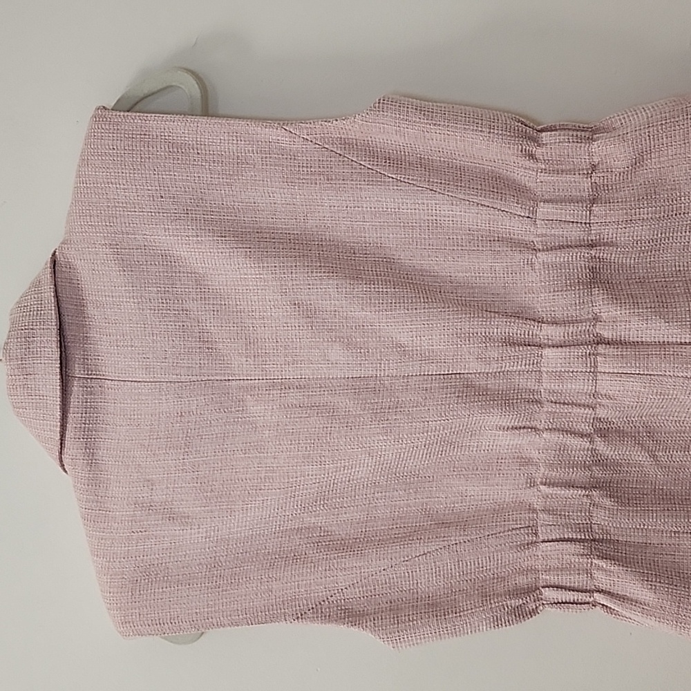 Taylor Tillman Classic Pink Tweed Sleeveless Double-Breasted Blazer Tiff Dress M - Picture 9 of 16
